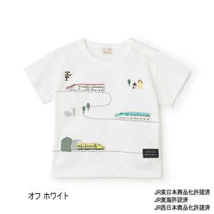 プティマイン　petit main　【新幹線】線路半袖Tシャツ　90-130ｃｍ　9552222