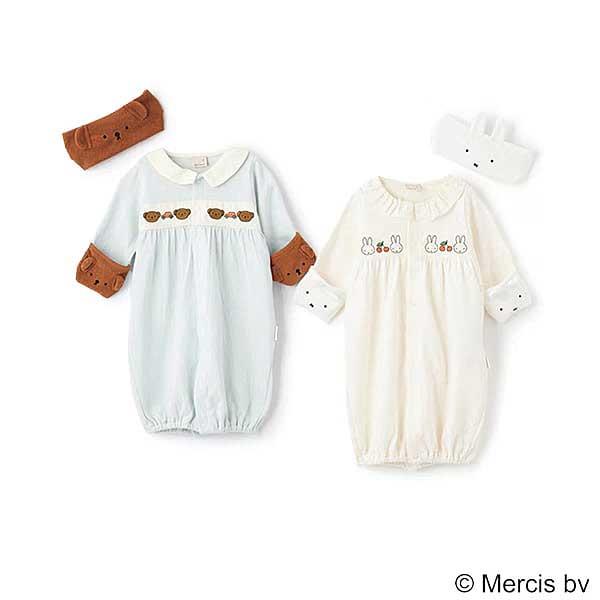 プティマイン　petit main　【Miffy】ヘアバンド付き2WAYオール　50-70ｃｍ　20...