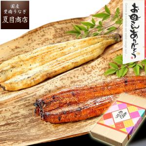 母の日 2026 ギフト プレゼント うなぎ  国産 ウナギ 鰻 50代 60代 70代 蒲焼き 白焼き 大155-167g×各1尾 大盛2人前 花以外 爆買｜国産 豊橋うなぎ 夏目商店