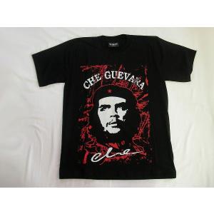 チェ ゲバラ 肖像画 半袖Tシャツ 両面プリント 黒 : シリコンホース
