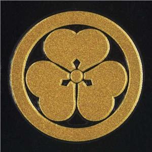 家紋 蒔絵シール 家紋ステッカー  金 30mm