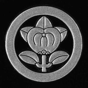 戦国武将 家紋 蒔絵シール 「井伊直政 彦根橘」 銀の商品画像