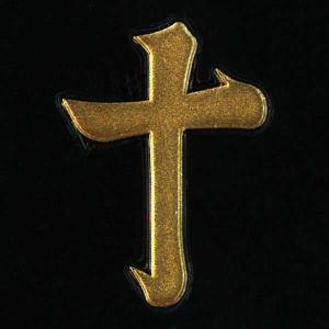 戦国武将 家紋 蒔絵シール 「島津義弘 筆文字の十」 金
