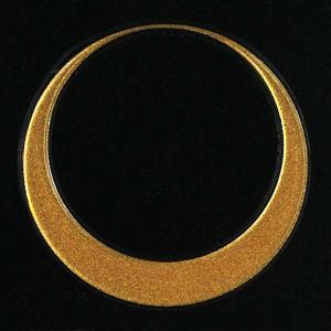 家紋 蒔絵シール 家紋ステッカー 「 月輪 」 金 30mm