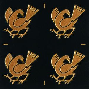 家紋 蒔絵シール 家紋ステッカー 「 八咫烏 」 金 24mm