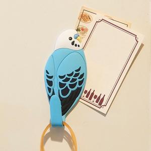 MAGNET HOOK Animal tail マグネットフック アニマルテイル【セキセイインコ・ブルー】壁面取付型フック インテリア 壁 鳥 雑貨 かわいい 磁石｜toyolabo