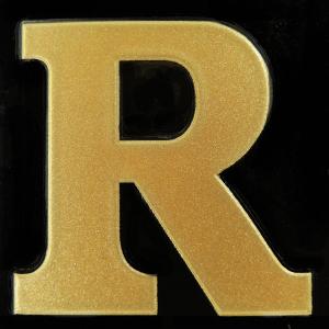 イニシャル 蒔絵シール「アルファベットR」金