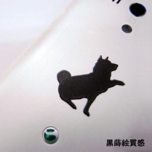 犬 蒔絵シール LOVE DOG パグ(お座り) 黒の詳細画像3