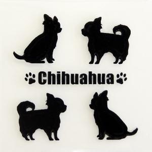 犬 蒔絵シール LOVE DOG チワワ（お座り） 銀 : TOYO LABO - 通販