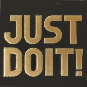 文字 蒔絵シール MOJI 「JUST DOIT 金」