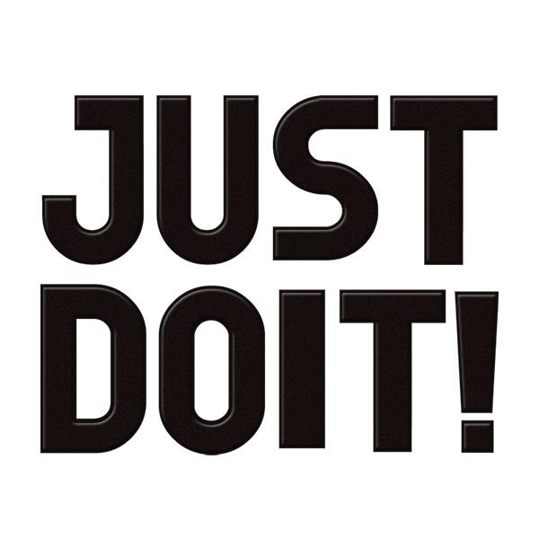 文字 蒔絵シール MOJI 「JUST DOIT 黒」