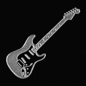 楽器 蒔絵シール「エレキギター(A) 銀 30mm」ケータイ スマホ　ステッカー シール iQOS アイコス エレキ ギター アコースティック