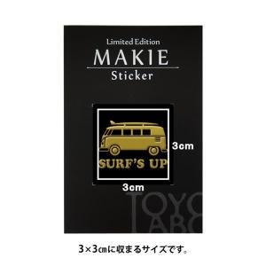 車 蒔絵シール「サーフズアップ(タイプ2) 金...の詳細画像2