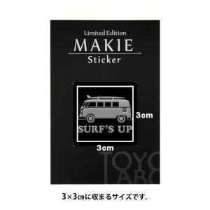 車 蒔絵シール「サーフズアップ(タイプ2) 銀...の詳細画像2