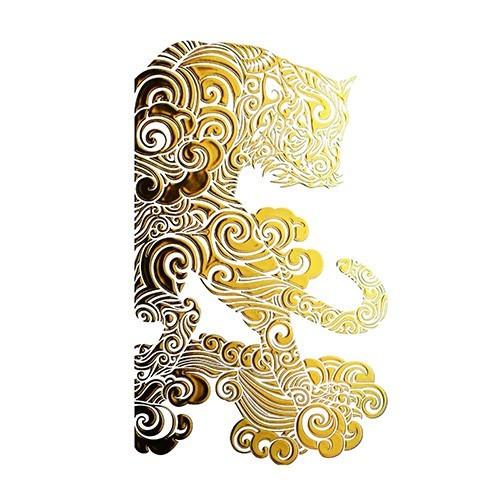 蒔絵シール 「SMAPHO TRIBE　スマホ トライブ　虎／金」 ステッカー iPhone デコレ...