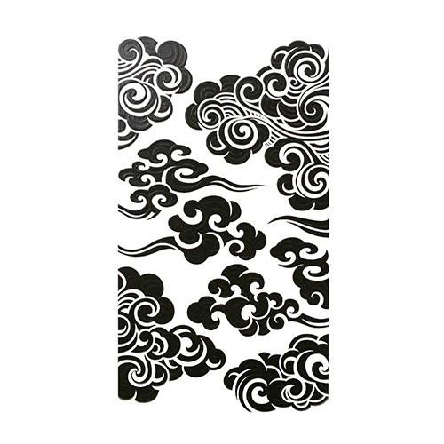 蒔絵シール 「SMAPHO TRIBE　スマホ トライブ　雲紋／黒」 ステッカー iPhone デコ...