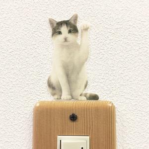 カラー ウォールステッカー 「CAT LI FE キャットライフ」ネコ（招き姿・左）｜toyolabo