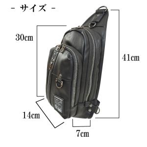 【軽量 合皮】ボディバッグ メンズ 男性 斜め...の詳細画像5