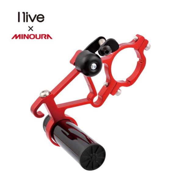 アクセサリーマウント ハンドルバー取付 I live アイリブマルチホルダー(ベル付き)　レッド　 ...