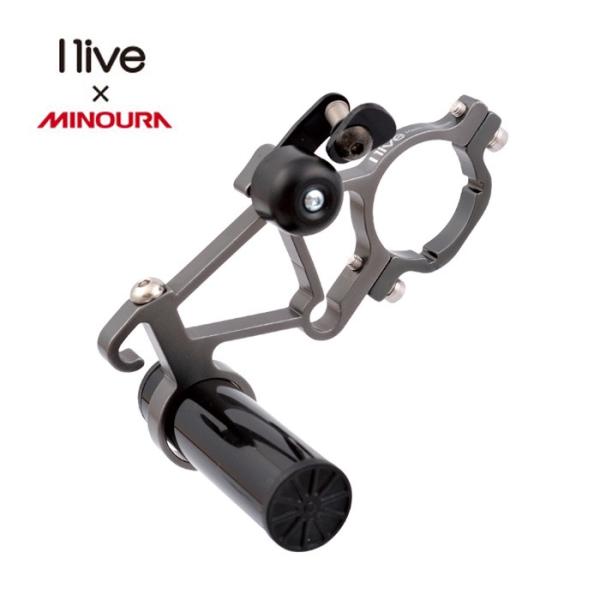 アクセサリーマウント ハンドルバー取付 I live アイリブマルチホルダー(ベル付き)　チタン　 ...