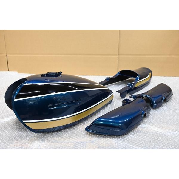 K-072 新品 Z1 Z2 750RS ロングピッチ 青玉虫 外装セット タンク 左右サイドカバー...