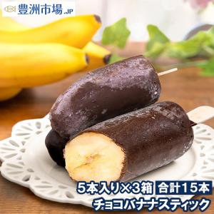 チョコバナナ アイス 5本×3パック スティック 冷凍バナナ アイスバー チョコレート バナナ バナナアイス チョコアイス バナナチョコ スイーツ デザート｜toyosushijou