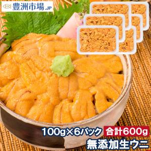 生ウニ 生うに 冷凍 無添加 天然 600g 100g×6パック(ウニ
