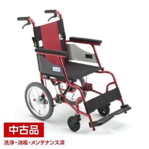 【中古】 パナソニックエイジフリー キャリカル PMS-2R 介助 介助用 レッド 車椅子 車いす 軽量 コンパクト【代引不可商品です】｜toyotsu-alllife