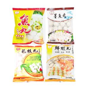 選べる5種類冷凍団子  正宗福州魚丸　花枝丸　墨魚丸　鮮蝦丸