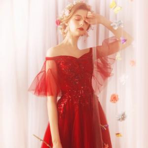 カラードレス 赤 結婚式 花嫁 安い ロング 演奏会 ウエディングドレス 姫系 発表会 披露宴 パーティー 二次会 舞台 ステージ衣装 Ckxswlf545 トヨワストア 通販 Yahoo ショッピング