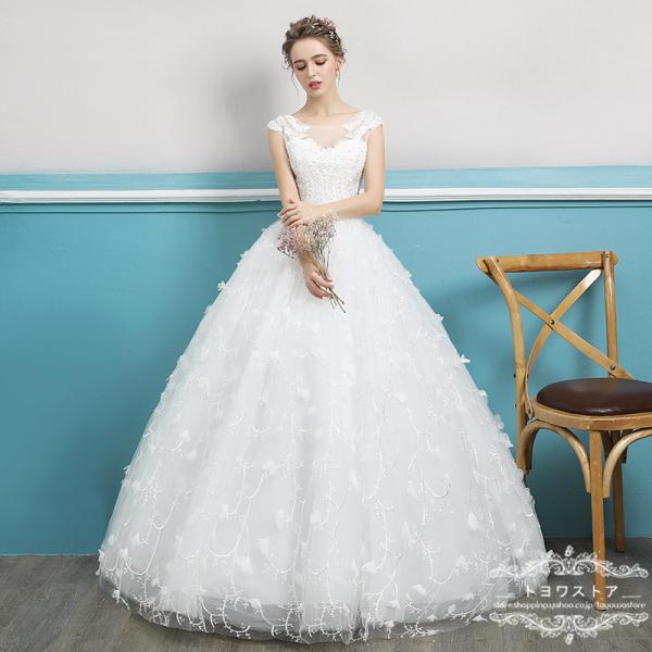 ウェディングドレス 安い ウエディングドレス プリンセスライン ウェディングドレス 韓国 結婚式 披...