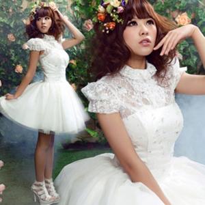 ミニドレス 白 韓国 二次会 ウェディングミニドレス 結婚式 安い 花嫁 ウエディングドレス 半袖 パーティードレス 演奏会 ミニドレス コンサート 発表会 Mnhs045 トヨワストア 通販 Yahoo ショッピング