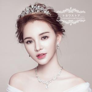 ティアラ クラウン ネックレス ピアス イヤリング