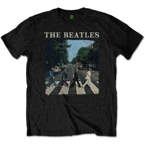 ビートルズ Beatles  『アビイ・ロード』＆ロゴ  ABBEY ROAD & LOGO オフィシャル/正規品 Tシャツ（Mサイズ）｜toypara