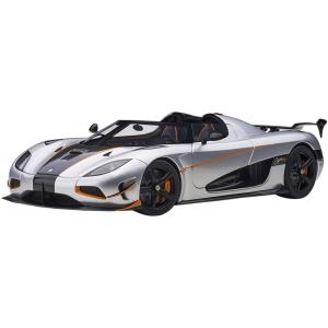 ミニカー 1/18 ケーニグセグ アゲ―ラ RS メタリック シルバー カーボン