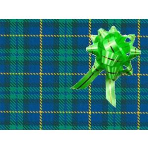 緑チェック包装紙 グリーンリボン ラッピング