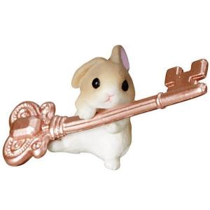 うさぎと小鳥の秘密のカギ Key＆Lock [3.カギ(ピンクゴールド)とうさぎ]【ネコポス配送対応】【C】｜toysanta