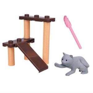 にゃんこのタワー 猫と子猫と時々ハウス [9.すべり台と灰子猫]【 ネコポス不可 】｜toysanta