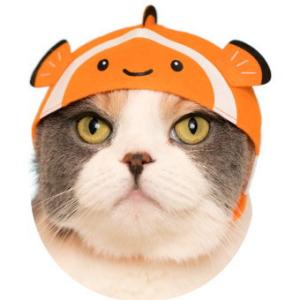 ねこのかぶりもの第9弾 かわいいかわいい ねこの水族館(再販) [1.カクレクマノミ]【ネコポス配送対応】【C】｜toysanta