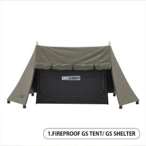 ソロキャンプ ミニチュアコレクション ガレージエディション produced by CAMP HACK [1.FIREPROOF GS TENT/ GS SHELTER]【 ネコポス不可 】｜toysanta