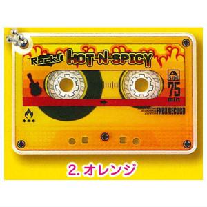 エモい！ カセットテープキーチェーン [2.オレンジ]【ネコポス配送対応】【C】｜toysanta
