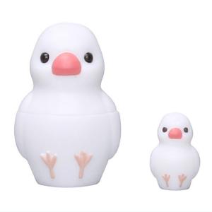 文鳥のマトリョーシカ [2.白文鳥(中＆小)]【ネコポス配送対応】【C】｜toysanta