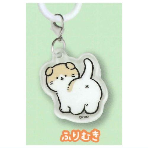 ゆるふわねこのめじるしアクリルチャーム [5.ふりむき]【ネコポス配送対応】【C】