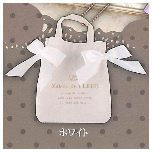 Maison de FLEUR ダブルリボンギャザートートバッグキーホルダー2 [2.ホワイト]【ネ...