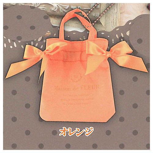 Maison de FLEUR ダブルリボンギャザートートバッグキーホルダー2 [4.オレンジ]【ネ...