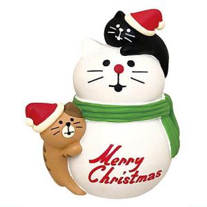 【子猫と雪だるま (ZXS-35022X)】 DECOLE concombre デコレ コンコンブル クリスマス(2023)【 ネコポス不可 】｜toysanta