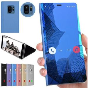 Galaxy Note10(6.3インチ)/Note10+(6.8インチ)用保護カバー メッキ 鏡面  液晶保護ブックカバー   スタンド機能付きミラー手帳型 表面半透明