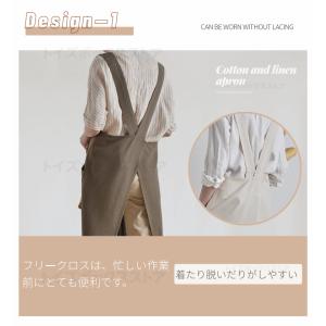 エプロン 紐も結ばなくエプロン 男女兼用エプロ...の詳細画像2