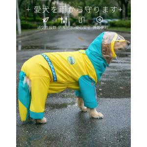 可愛い 中/大型犬用レインコート レインポンチ...の詳細画像1