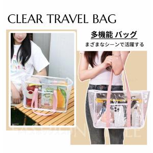 クリアトラベルバッグ トラベルかばん 透明 レ...の詳細画像2